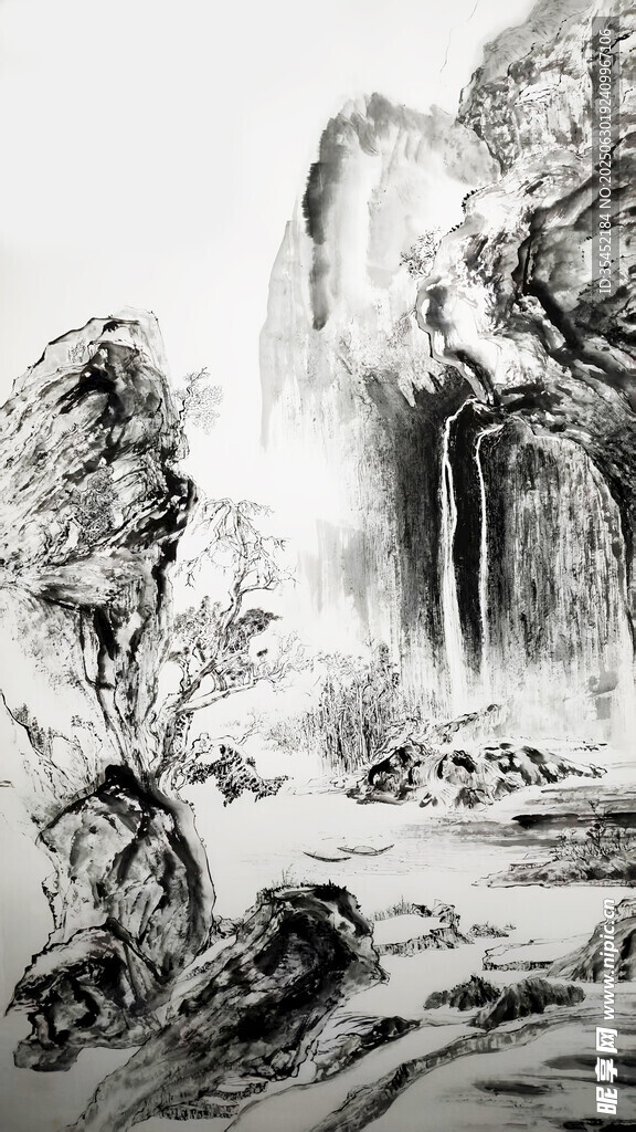 水墨山水圖