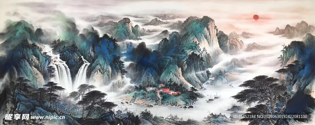 水墨山水圖
