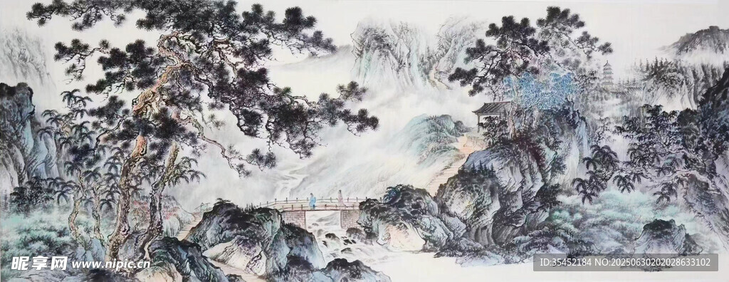 山水松林圖
