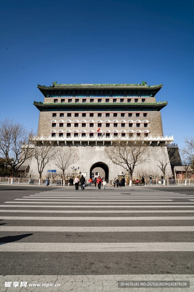 北京古老城樓建筑景觀