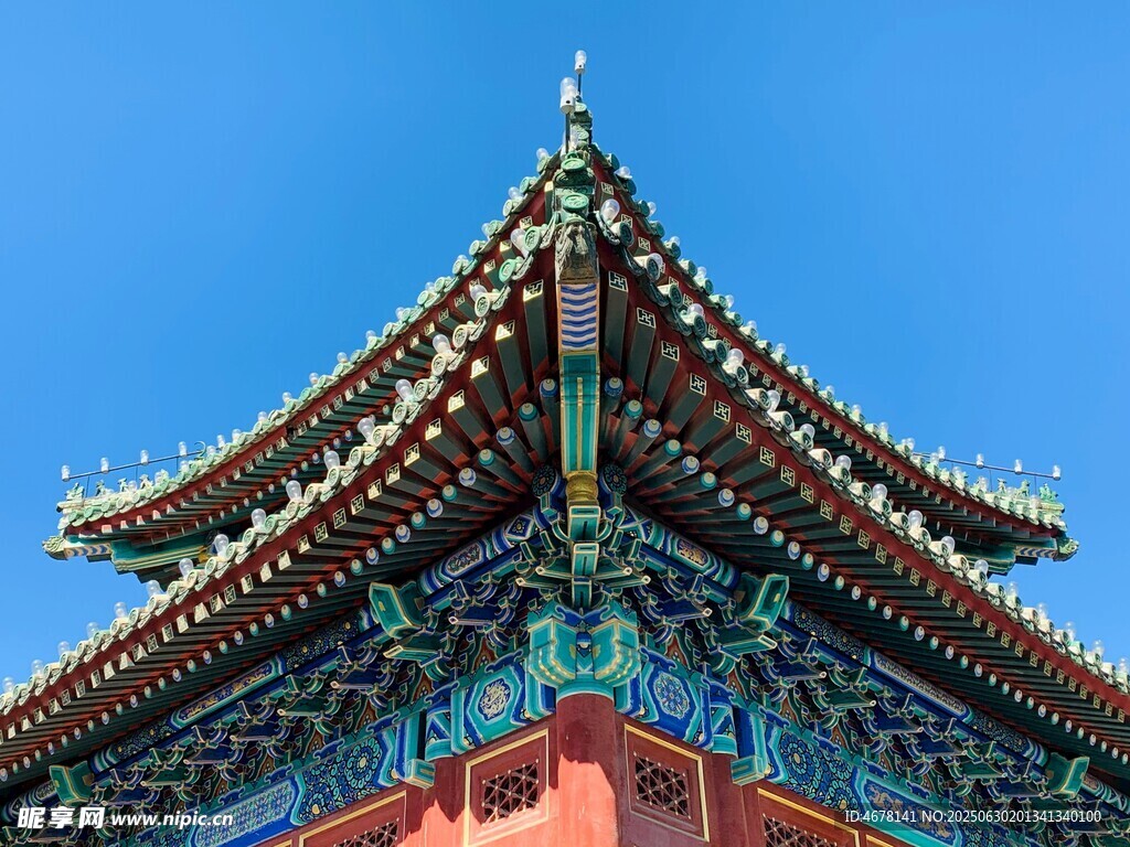 中式古建筑飛檐特寫