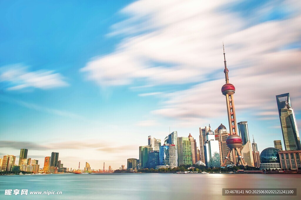 上海外灘壯麗城市天際線