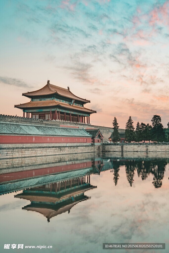 故宮角樓倒影美景