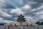 天壇美景云霧繚繞中的古韻