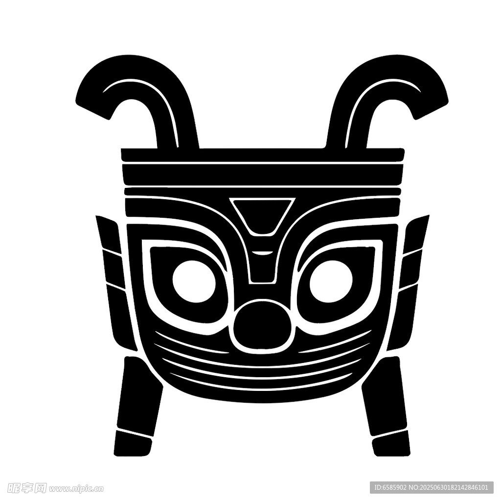 三星堆青銅面具圖案