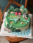 森林主題高爾夫主題創意生日蛋糕