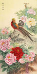 稚雞牡丹圖