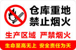 倉庫重地禁止煙火標(biāo)識