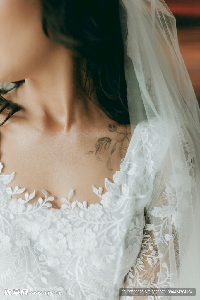 新娘婚紗細(xì)節(jié)特寫(xiě)
