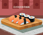 日式美味壽司拼盤(pán)展示
