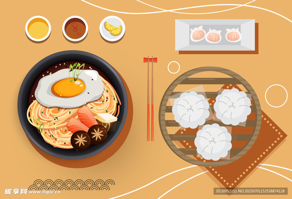 多樣美食組合誘人餐點(diǎn)