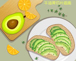 牛油果三明治清新美味