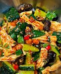 涼拌腐竹蔬菜美味佳肴