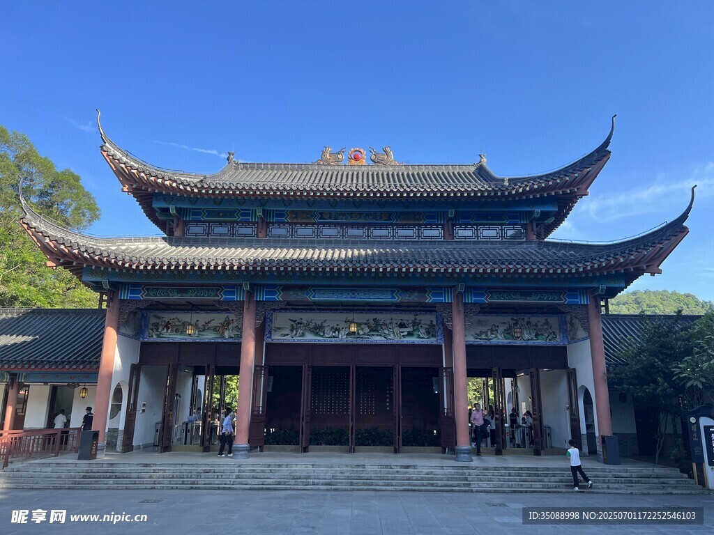 中式古建筑廟宇外觀