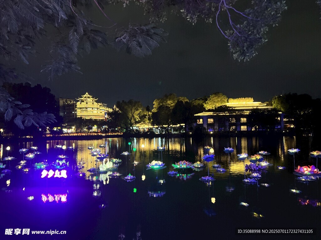 湖畔夜景