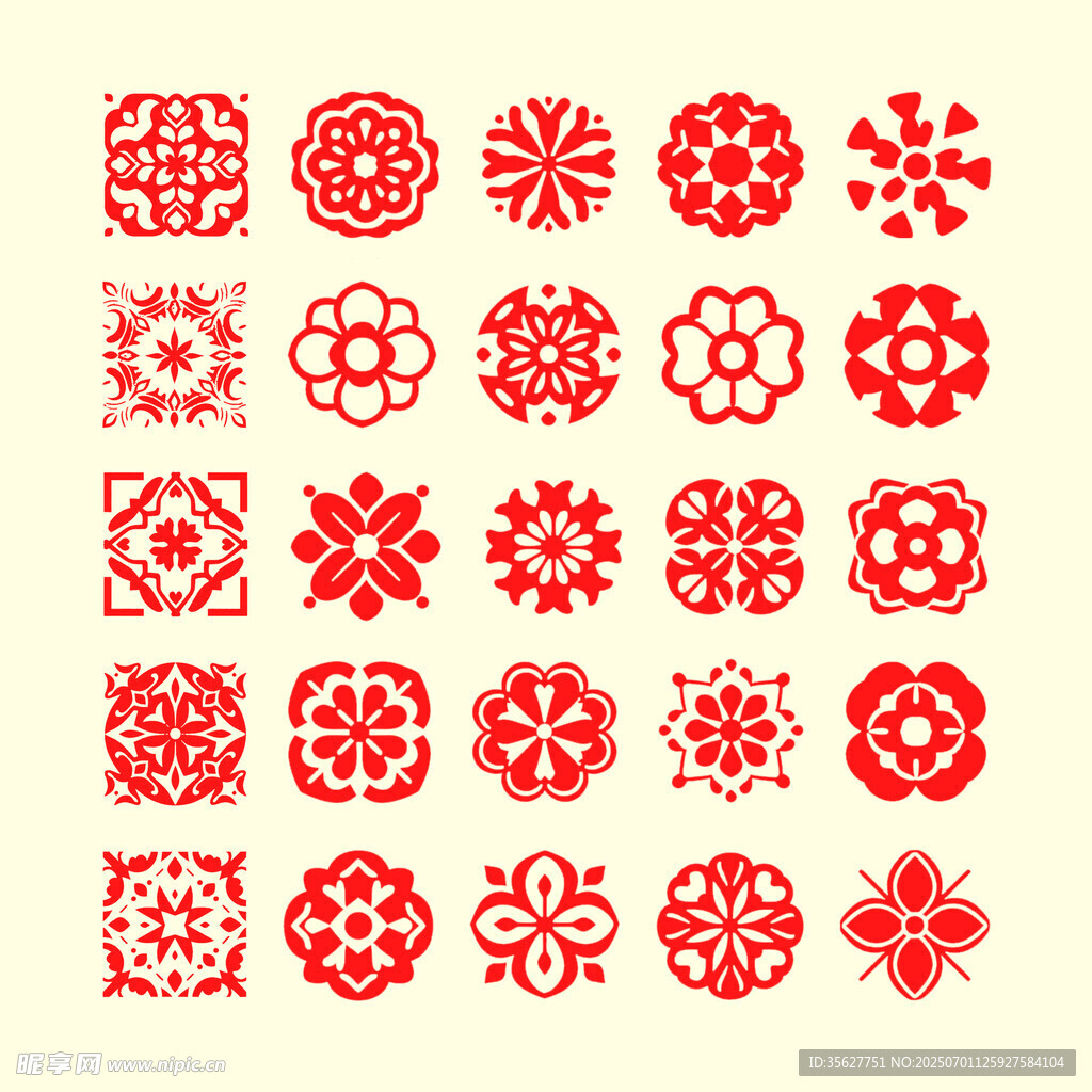 花紋圓形背景圖案設(shè)計(jì)