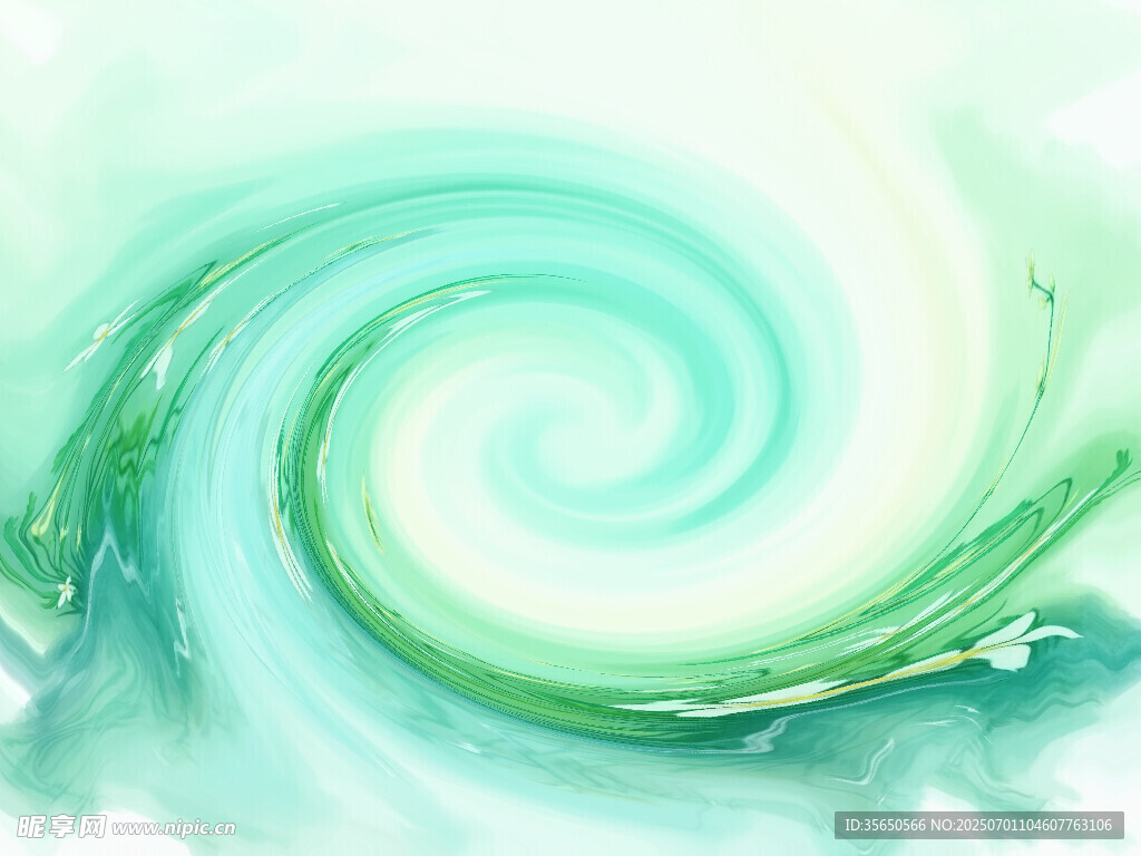 夢(mèng)幻綠藍(lán)漩渦流體圖案