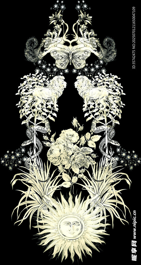 大牌獅子太陽花蛇