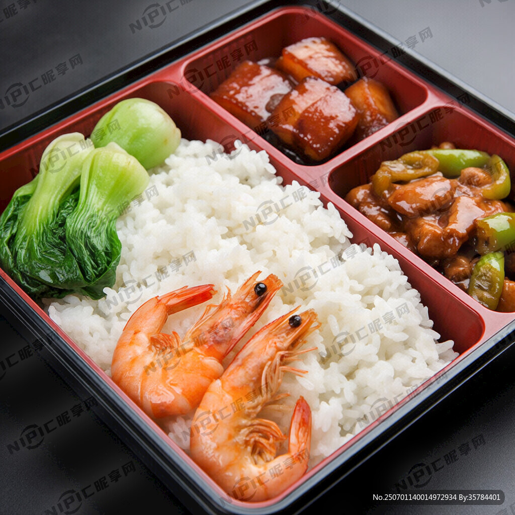 中式盒飯 要白飯  青菜   
