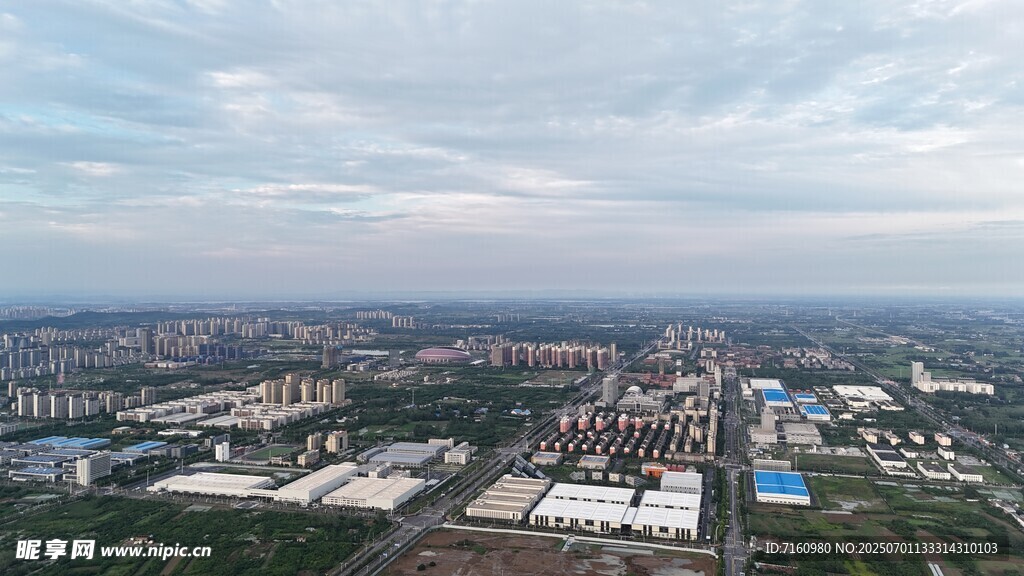 淮南市全景俯瞰圖