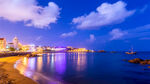 海濱城市美麗夜景風光