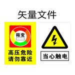 箱變高壓危險(xiǎn)警示標(biāo)識(shí)