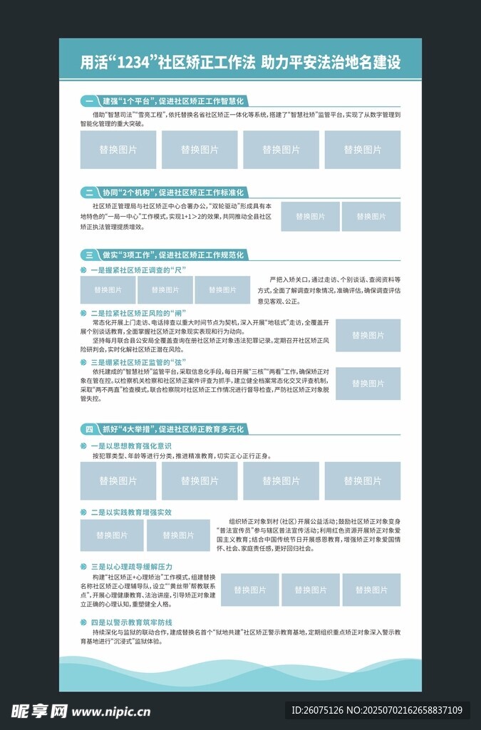 矯正中心工作法展架