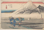 富士山下旅人圖