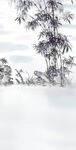 水墨竹林意境圖