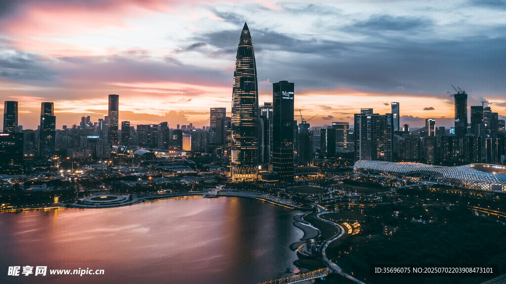 深圳灣人才公園日落景色