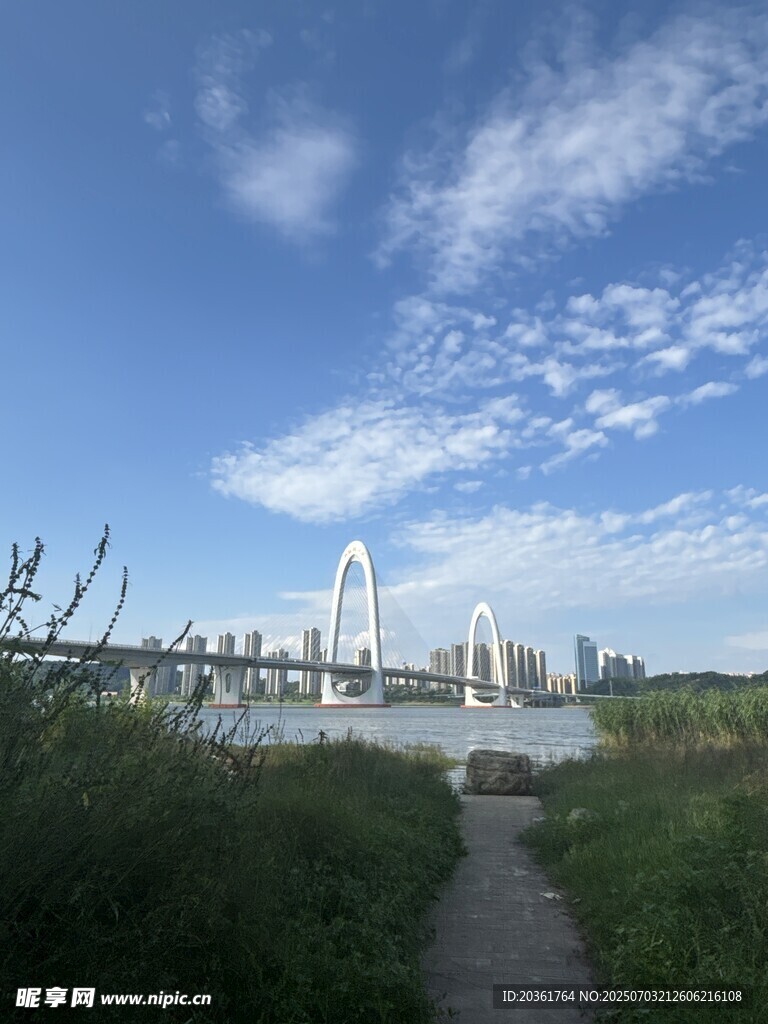 河畔城市風光