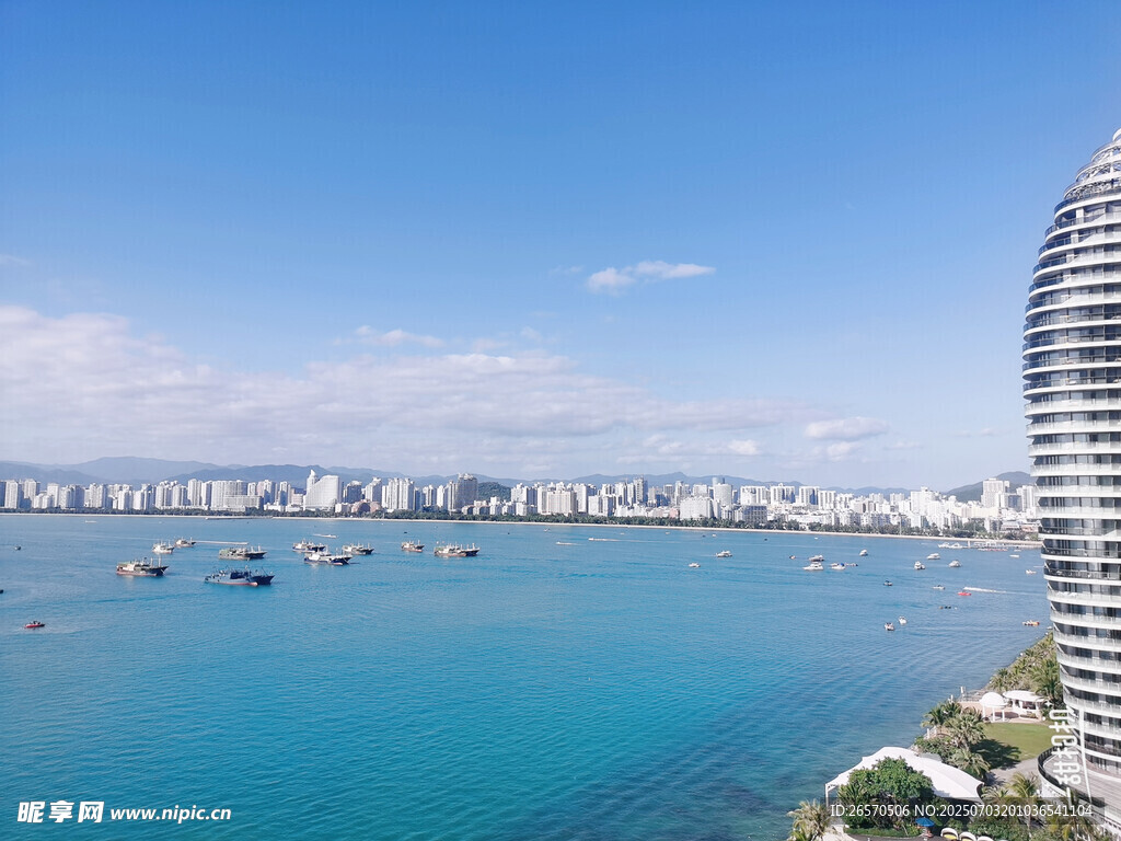 海濱城市美麗海景風光