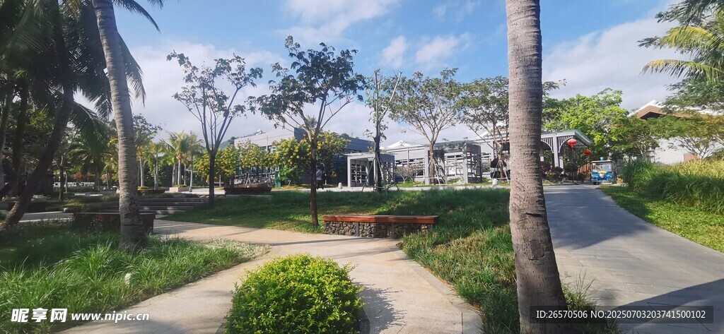 海濱公園綠意盎然景致