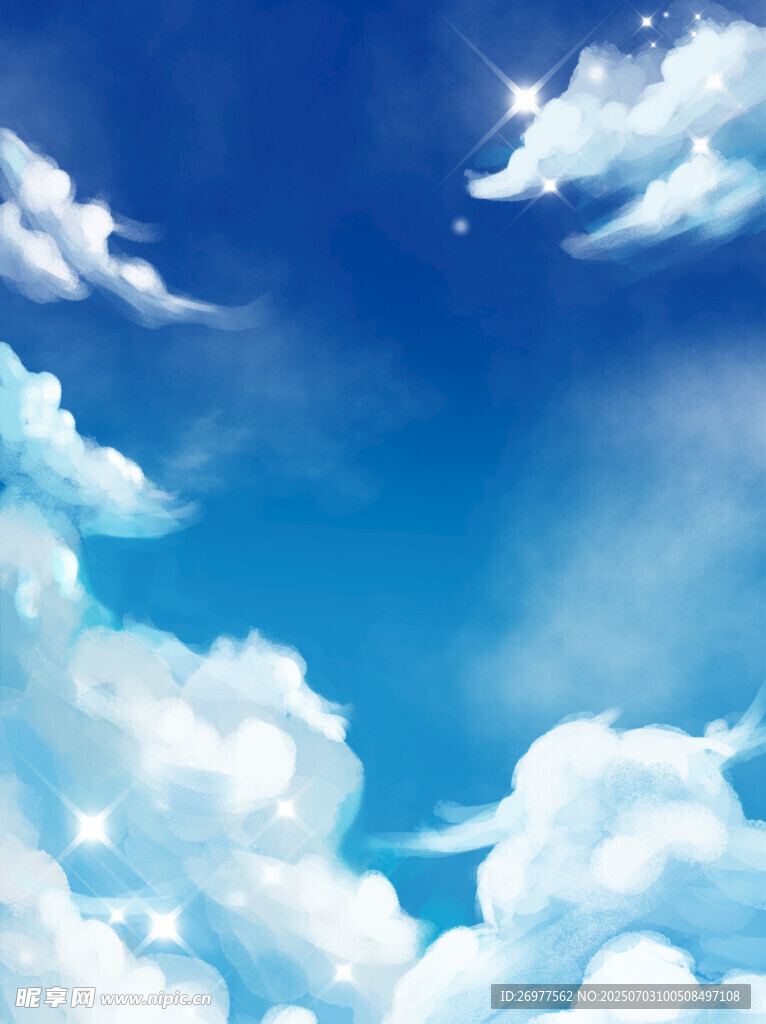 藍天白云美景