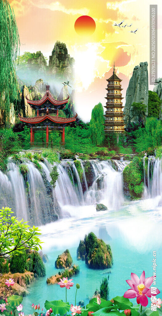 山水間的詩意中式美景
