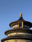 藍天天壇建筑頂部特寫