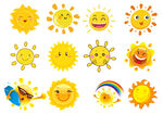 太陽笑臉表情