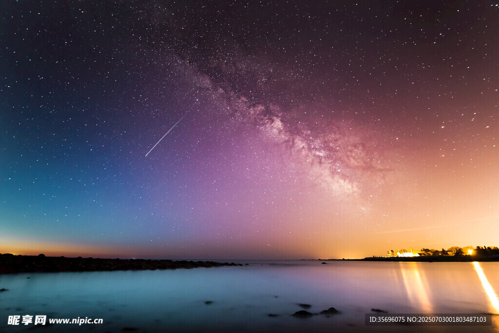 湖畔星空美景