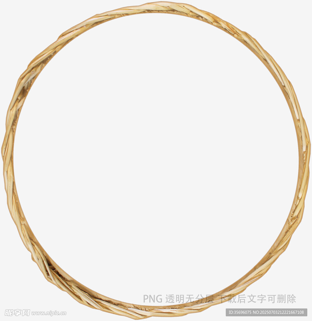 金色麻花狀圓形金屬環(huán)
