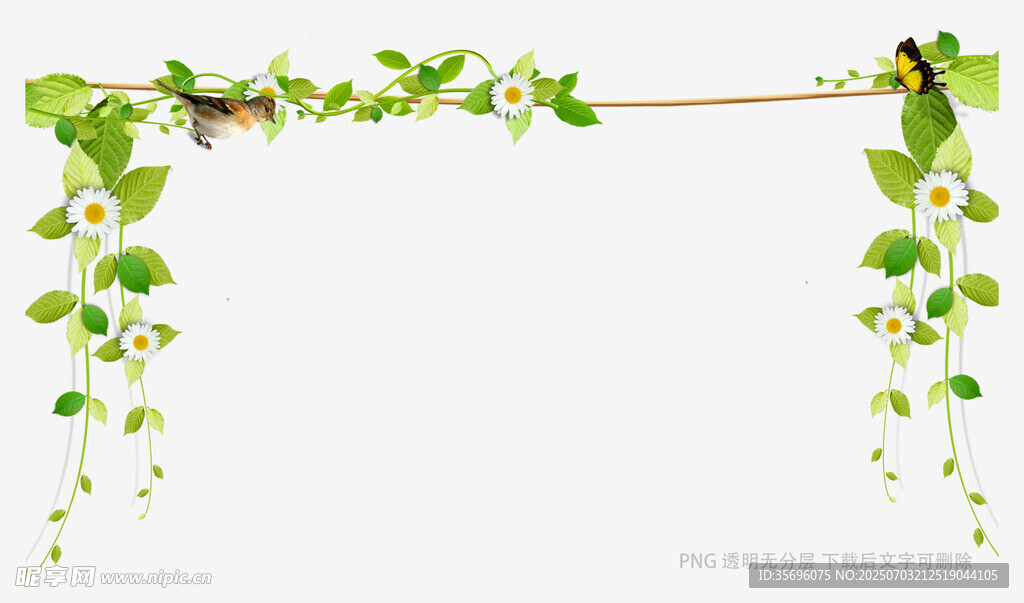藤蔓綠植裝飾元素
