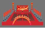 超市盛大開業舞臺布置場景效果圖