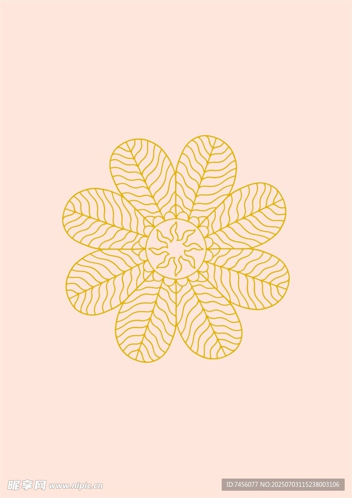 金色花朵圖案