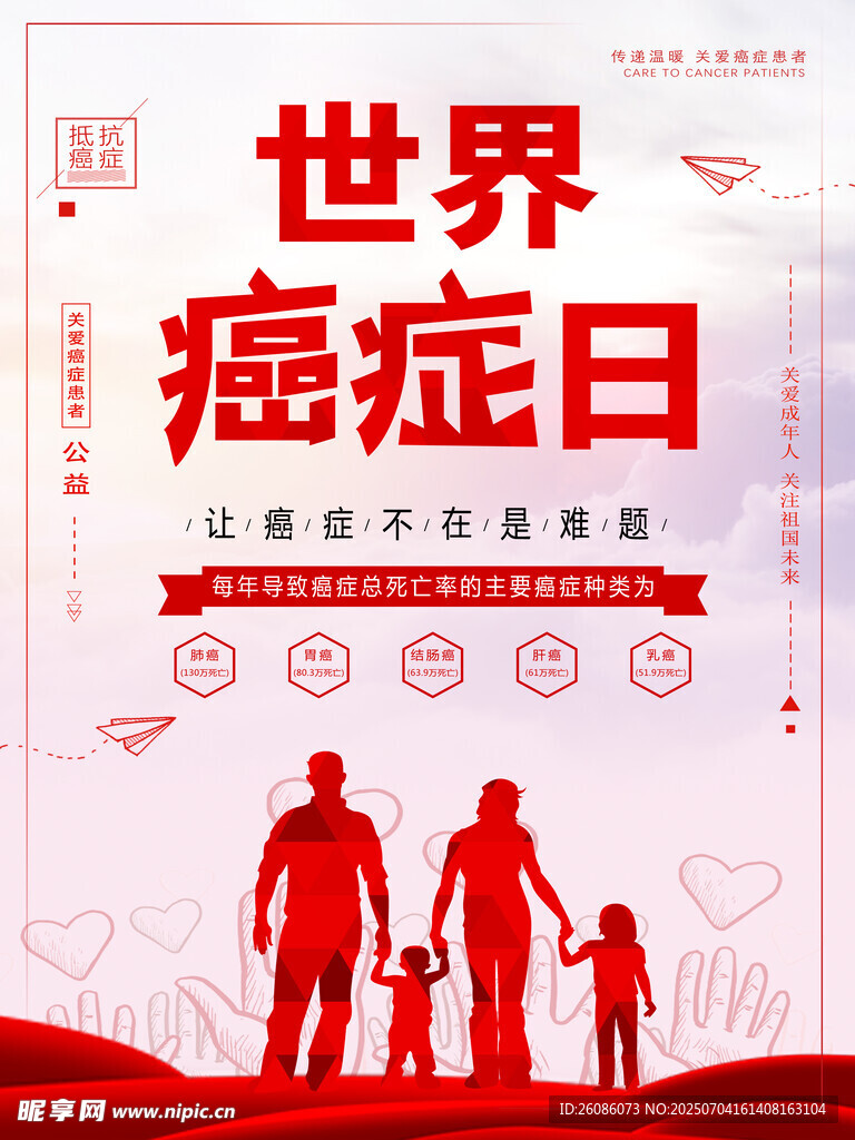 世界癌癥日宣傳海報(bào)