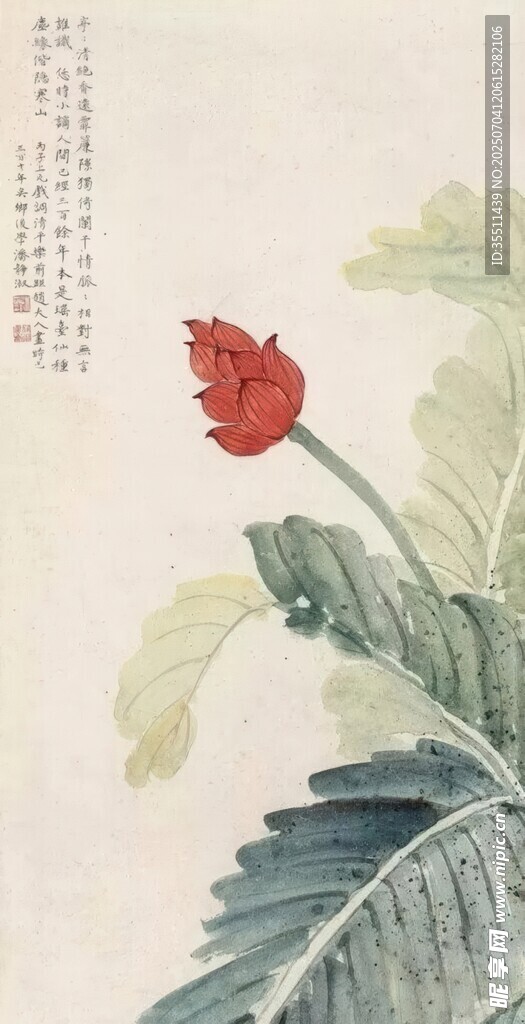 水墨花卉圖