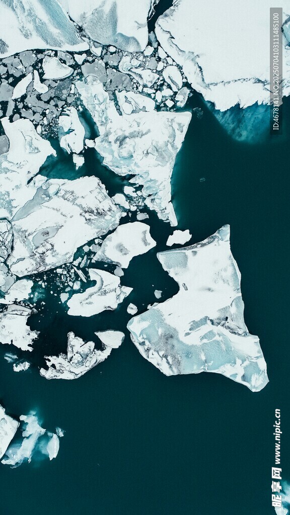 漂浮的極地碎冰塊