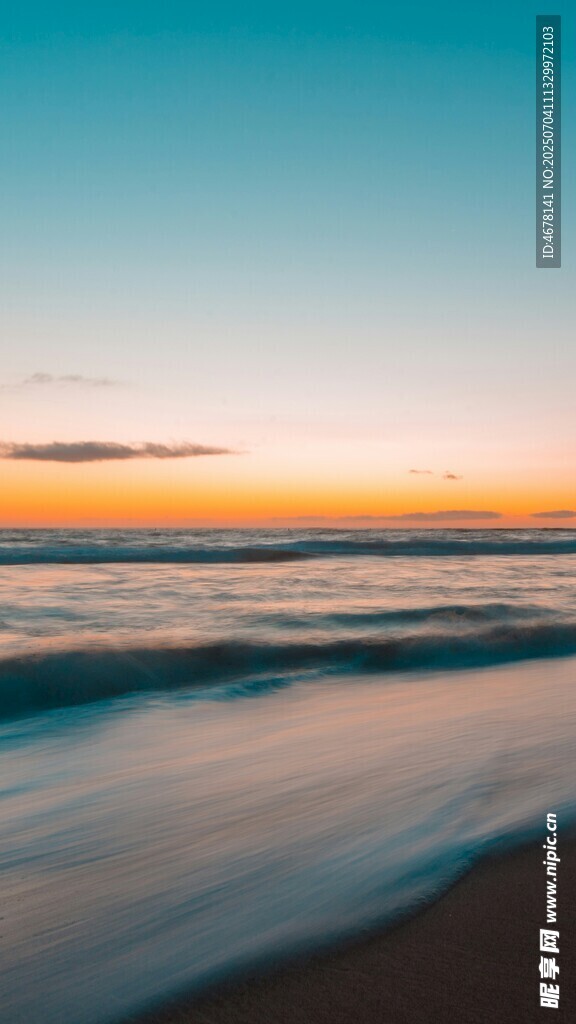 海邊日落寧靜美麗海景