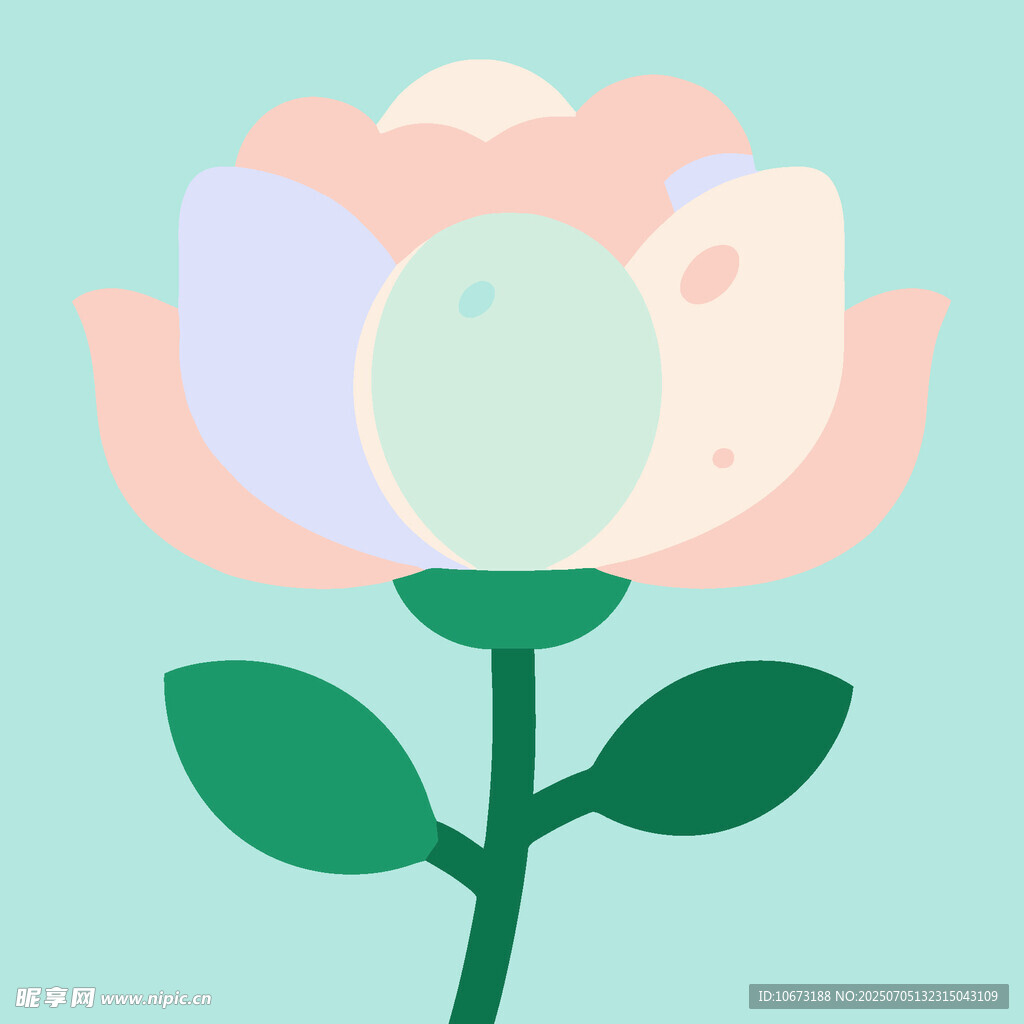 簡約手繪風(fēng)花朵插畫