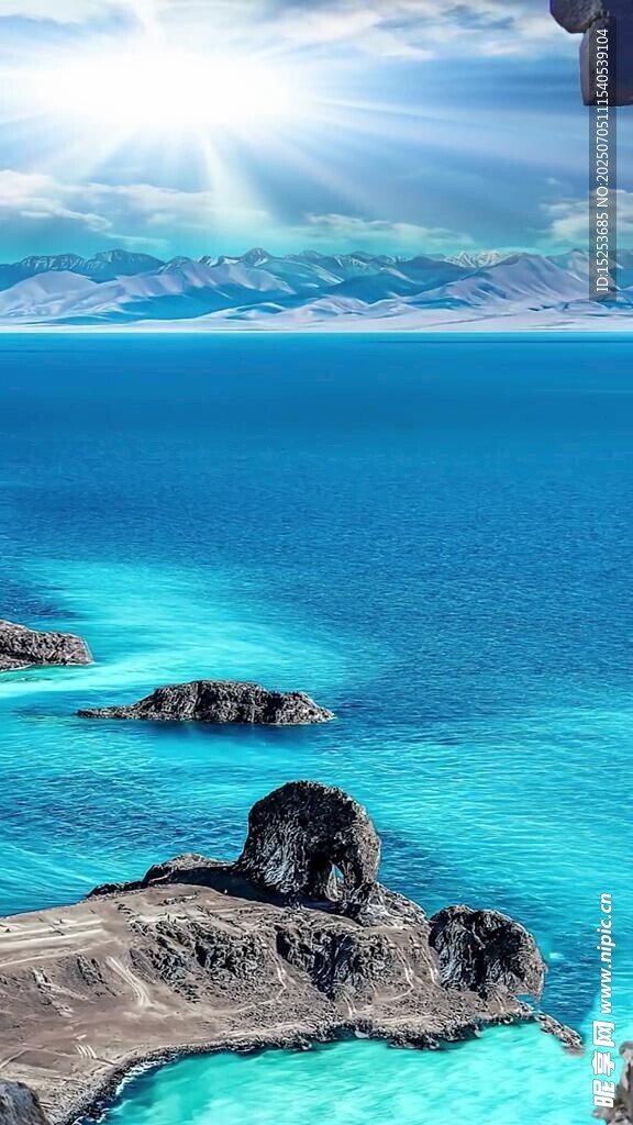 美麗海島藍(lán)色海景風(fēng)光
