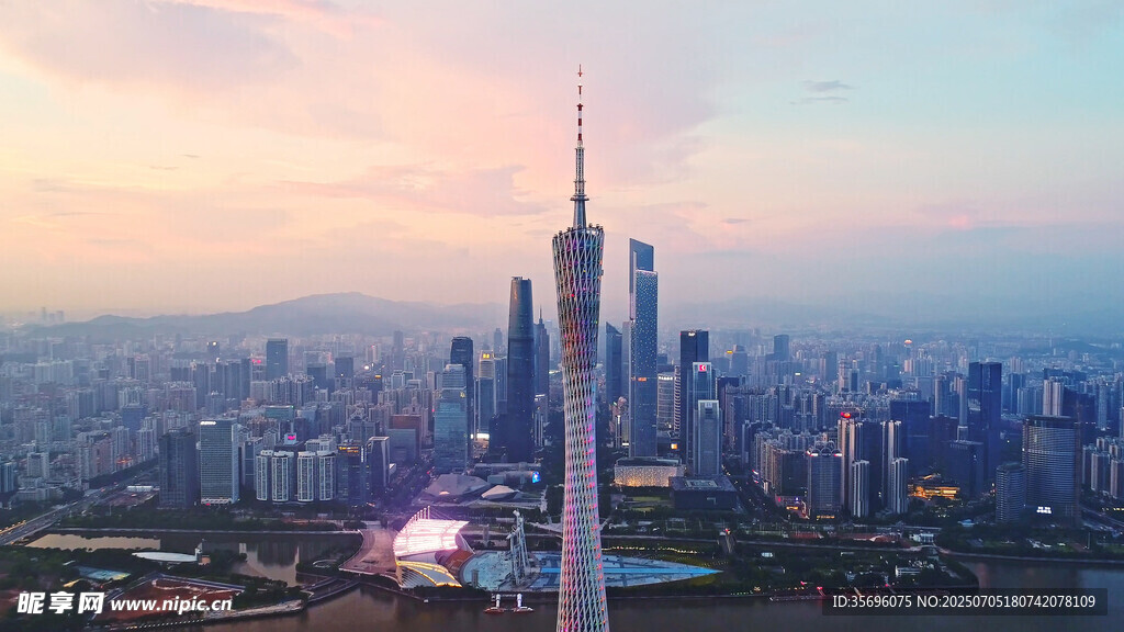 廣州城市日落