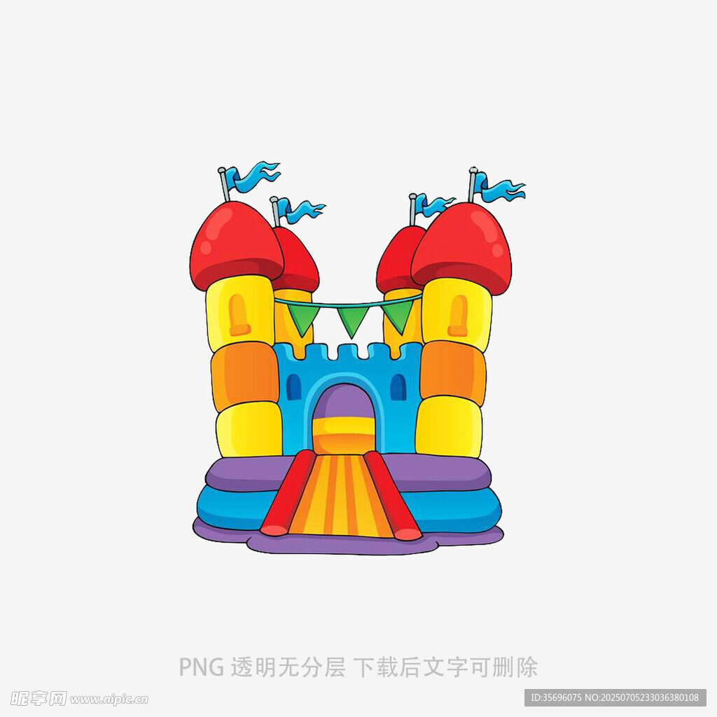 彩色卡通城堡充氣玩具